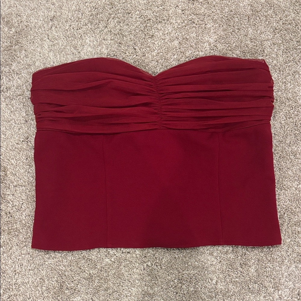 Reformation Scarlet Strapless Top